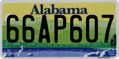 AL license plate 66AP607