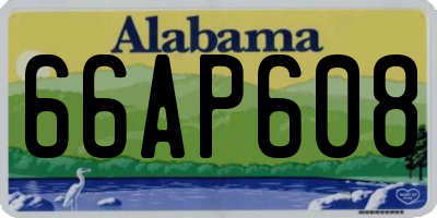 AL license plate 66AP608