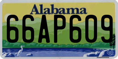 AL license plate 66AP609