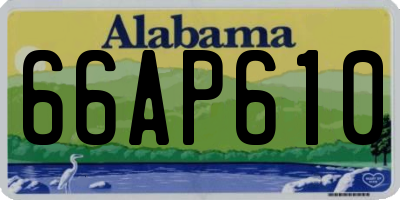 AL license plate 66AP610