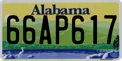 AL license plate 66AP617