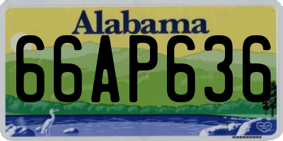 AL license plate 66AP636