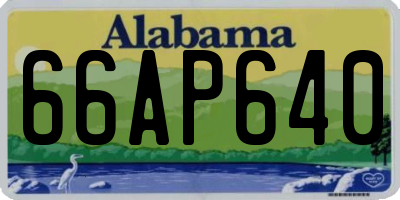 AL license plate 66AP640