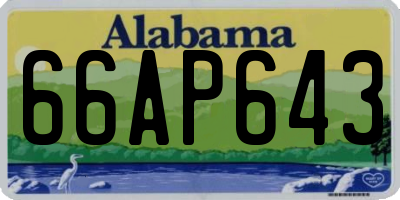 AL license plate 66AP643