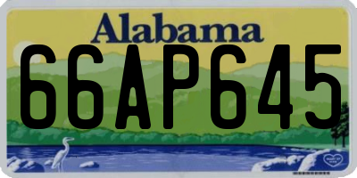 AL license plate 66AP645