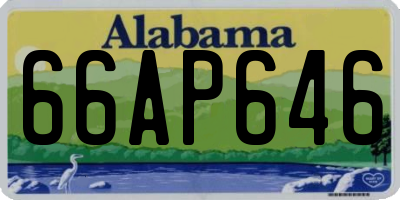 AL license plate 66AP646