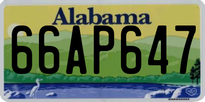 AL license plate 66AP647
