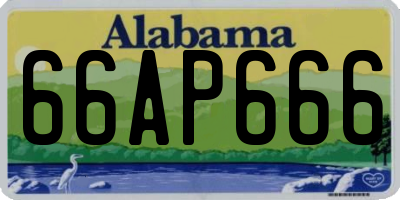 AL license plate 66AP666