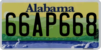AL license plate 66AP668