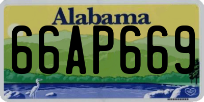 AL license plate 66AP669