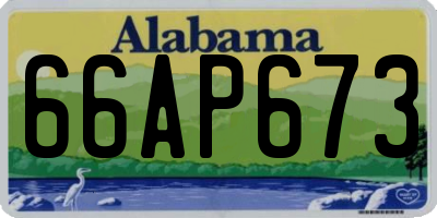AL license plate 66AP673