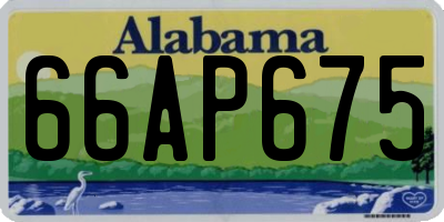 AL license plate 66AP675