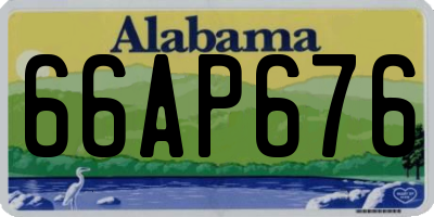AL license plate 66AP676