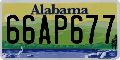 AL license plate 66AP677
