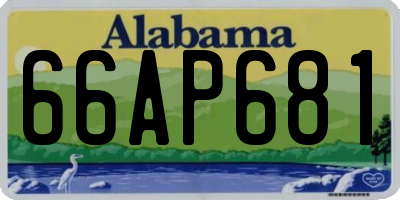 AL license plate 66AP681