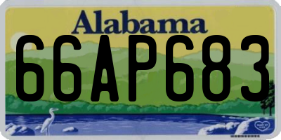 AL license plate 66AP683