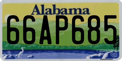 AL license plate 66AP685