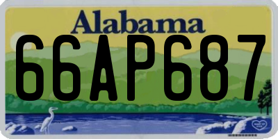 AL license plate 66AP687