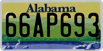 AL license plate 66AP693