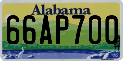 AL license plate 66AP700