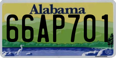 AL license plate 66AP701