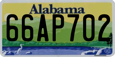 AL license plate 66AP702
