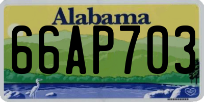 AL license plate 66AP703