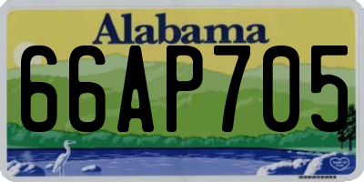 AL license plate 66AP705