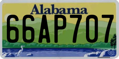 AL license plate 66AP707