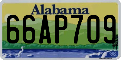 AL license plate 66AP709