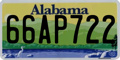 AL license plate 66AP722