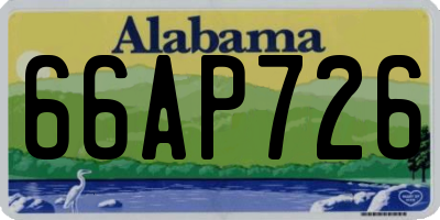 AL license plate 66AP726