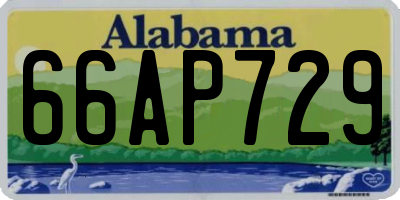 AL license plate 66AP729