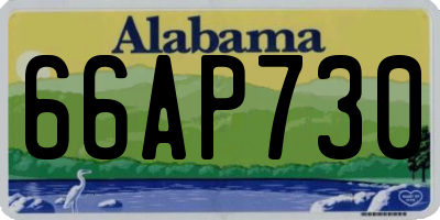 AL license plate 66AP730
