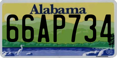 AL license plate 66AP734