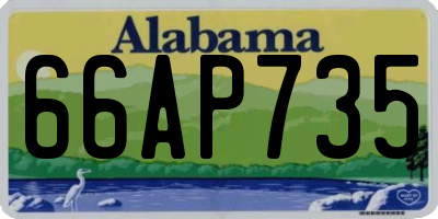 AL license plate 66AP735