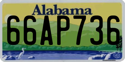 AL license plate 66AP736