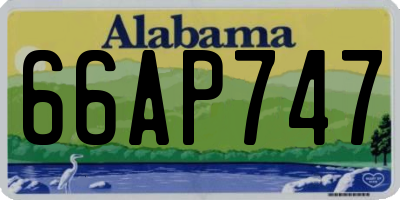 AL license plate 66AP747