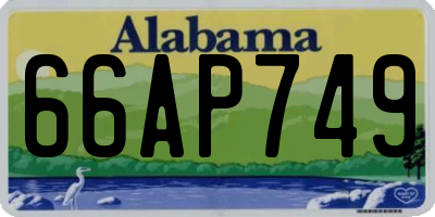 AL license plate 66AP749