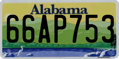 AL license plate 66AP753
