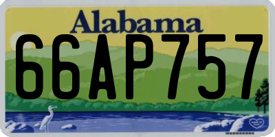 AL license plate 66AP757