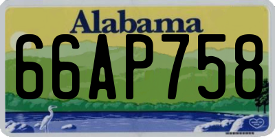 AL license plate 66AP758