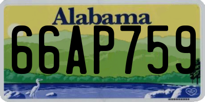 AL license plate 66AP759