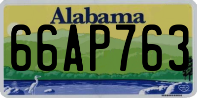 AL license plate 66AP763