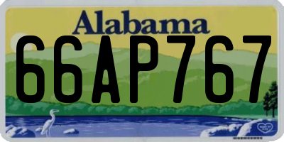 AL license plate 66AP767