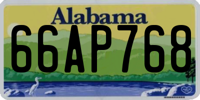 AL license plate 66AP768