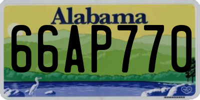 AL license plate 66AP770