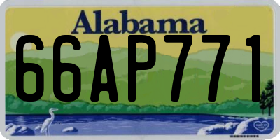 AL license plate 66AP771