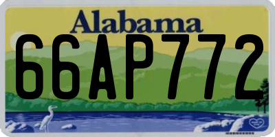 AL license plate 66AP772