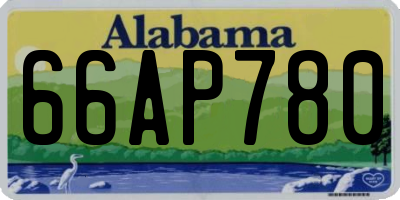 AL license plate 66AP780